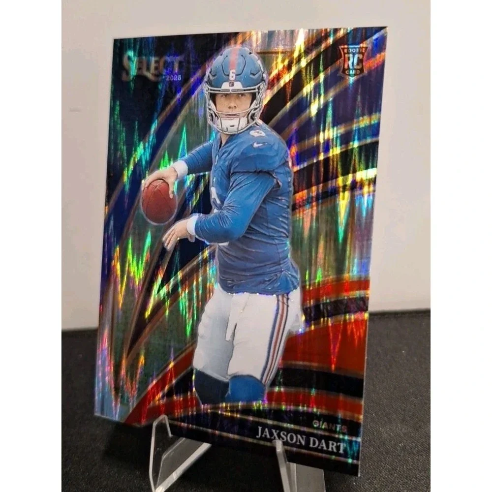 2025 Select Club Level Jaxson Dart Red‎ & Blue Shock Prizm #293 RC Giants